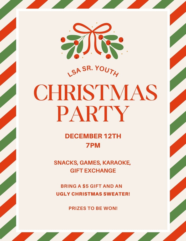 image for Sr. Youth Christmas Party!