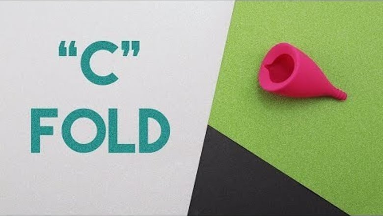 image for "C" or "U" Menstrual Cup Fold