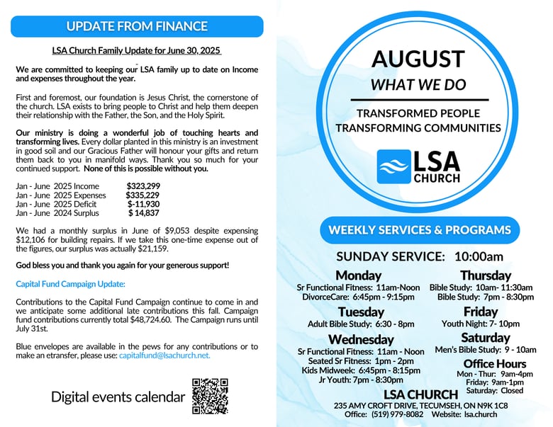 image for August 2025 Bulletin