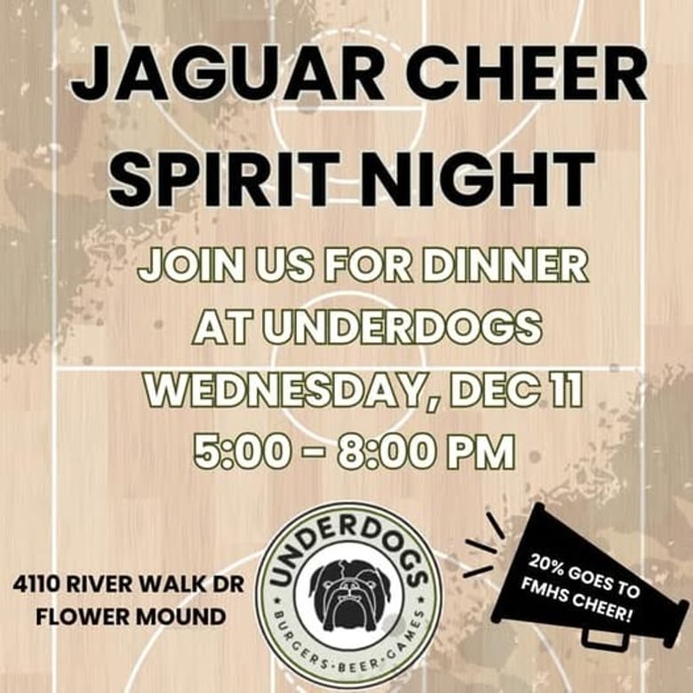 image for Jaguar Cheer Squad Spirit Night at…